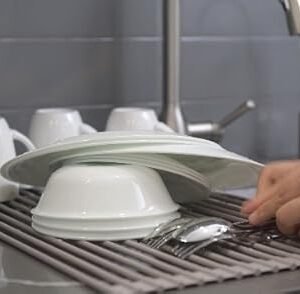 Surpahs 20.5 x 13.1 Inch Roll-Up Dish Drying Rack