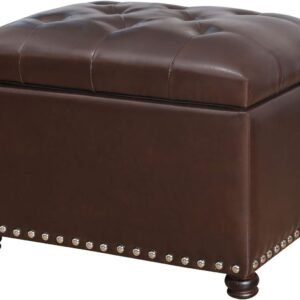 Joveco Faux Leather Storage Ottoman Bench