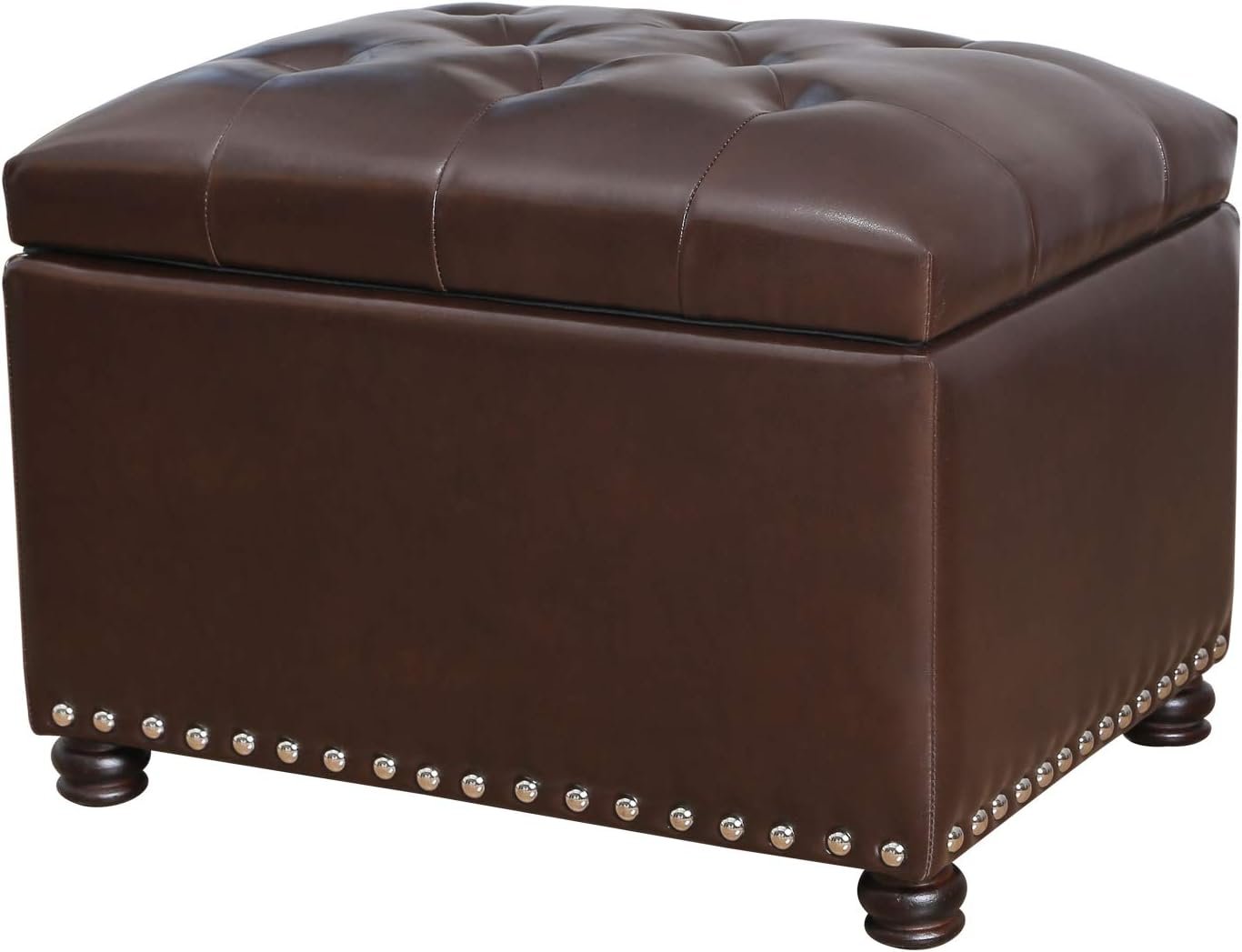 Joveco Faux Leather Storage Ottoman Bench